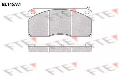 Комплект тормозных колодок FTE BL1457A1