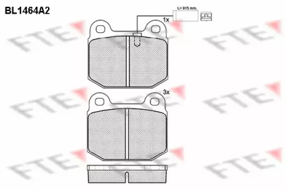 Комплект тормозных колодок FTE BL1464A2