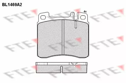 Комплект тормозных колодок FTE BL1469A2