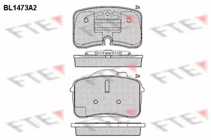 Комплект тормозных колодок FTE BL1473A2