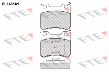 Комплект тормозных колодок FTE BL1485A1