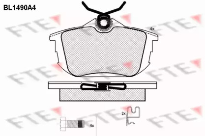 Комплект тормозных колодок FTE BL1490A4