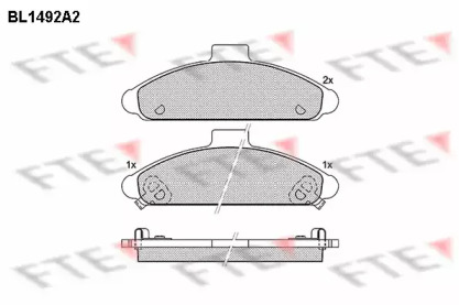 Комплект тормозных колодок FTE BL1492A2