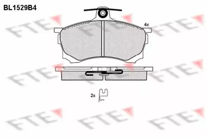 Комплект тормозных колодок FTE BL1529B4