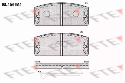 Комплект тормозных колодок FTE BL1566A1