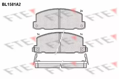 Комплект тормозных колодок FTE BL1581A2