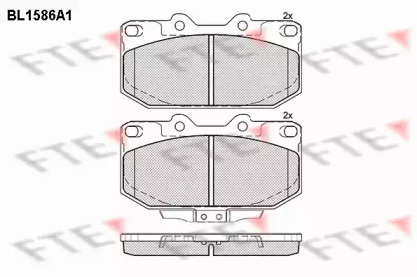 Комплект тормозных колодок FTE BL1586A1