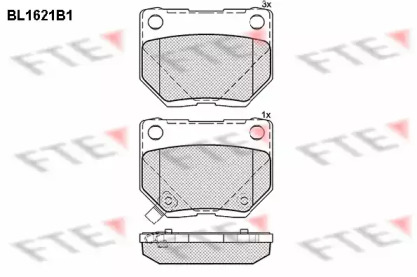 Комплект тормозных колодок FTE BL1621B1