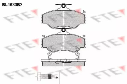 Комплект тормозных колодок FTE BL1633B2