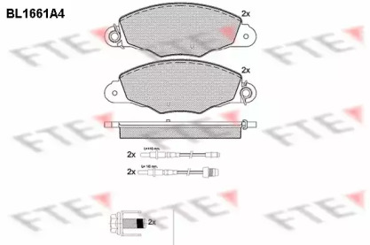 Комплект тормозных колодок FTE BL1661A4