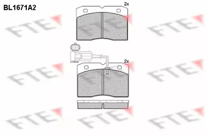 Комплект тормозных колодок FTE BL1671A2