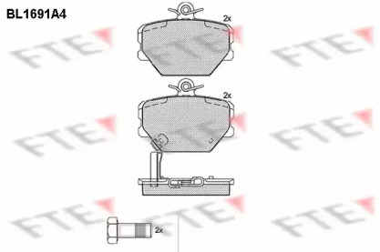 Комплект тормозных колодок FTE BL1691A4