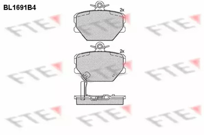 Комплект тормозных колодок FTE BL1691B4