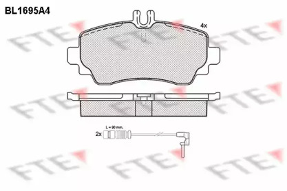 Комплект тормозных колодок FTE BL1695A4