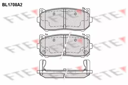 Комплект тормозных колодок FTE BL1708A2