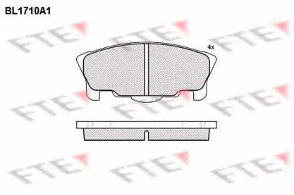 Комплект тормозных колодок FTE BL1710A1