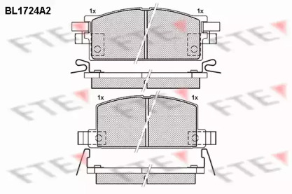 Комплект тормозных колодок FTE BL1724A2