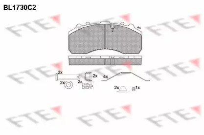 Комплект тормозных колодок FTE BL1730C2