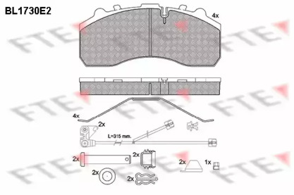 Комплект тормозных колодок FTE BL1730E2