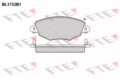 Комплект тормозных колодок FTE BL1752B1