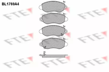 Комплект тормозных колодок FTE BL1769A4