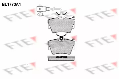 Комплект тормозных колодок FTE BL1773A4