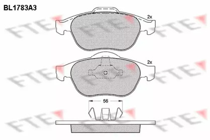 Комплект тормозных колодок FTE BL1783A3