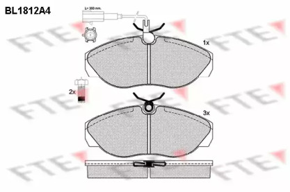 Комплект тормозных колодок FTE BL1812A4