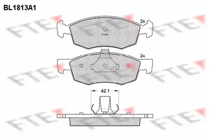 Комплект тормозных колодок FTE BL1813A1