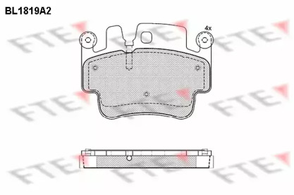 Комплект тормозных колодок FTE BL1819A2