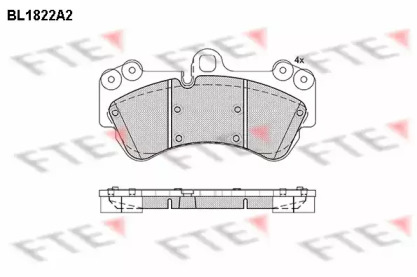 Комплект тормозных колодок FTE BL1822A2