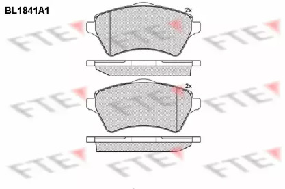 Комплект тормозных колодок FTE BL1841A1