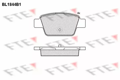 Комплект тормозных колодок FTE BL1844B1