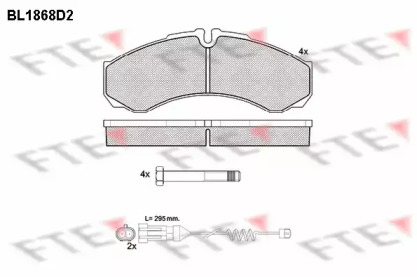 Комплект тормозных колодок FTE BL1868D2