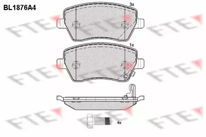 Комплект тормозных колодок FTE BL1876A4