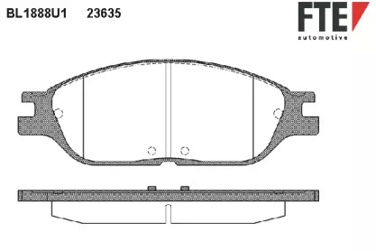 Комплект тормозных колодок FTE BL1888U1