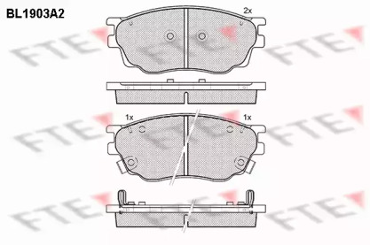 Комплект тормозных колодок FTE BL1903A2