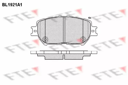 Комплект тормозных колодок FTE BL1921A1