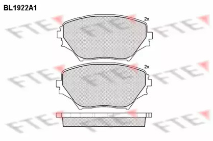 Комплект тормозных колодок FTE BL1922A1