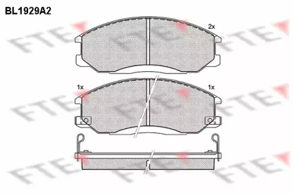 Комплект тормозных колодок FTE BL1929A2