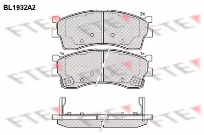 Комплект тормозных колодок FTE BL1932A2