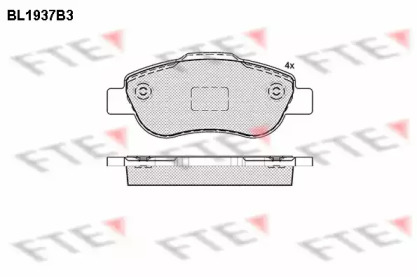 Комплект тормозных колодок FTE BL1937B3