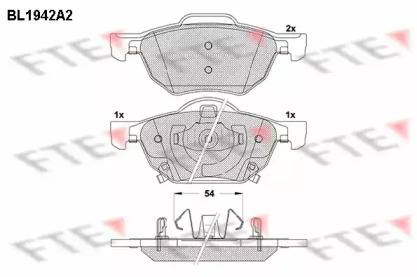 Комплект тормозных колодок FTE BL1942A2