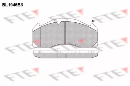 Комплект тормозных колодок FTE BL1946B3