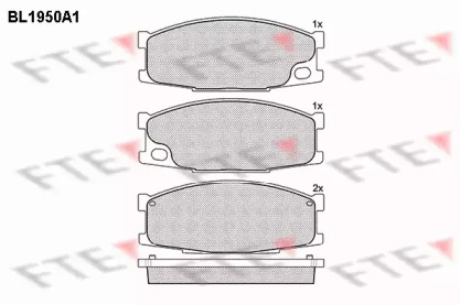 Комплект тормозных колодок FTE BL1950A1