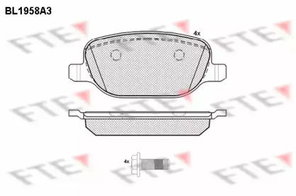 Комплект тормозных колодок FTE BL1958A3