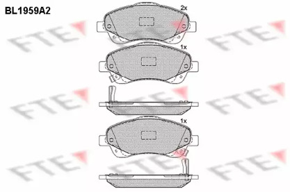 Комплект тормозных колодок FTE BL1959A2