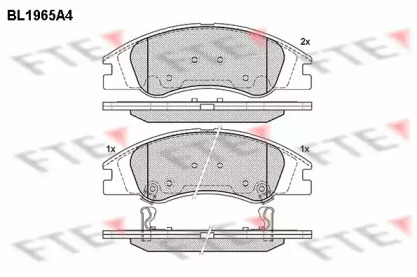 Комплект тормозных колодок FTE BL1965A4