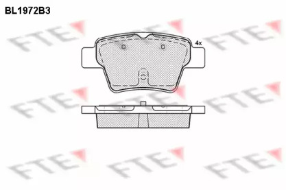 Комплект тормозных колодок FTE BL1972B3