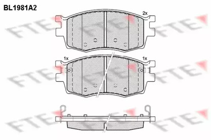 Комплект тормозных колодок FTE BL1981A2